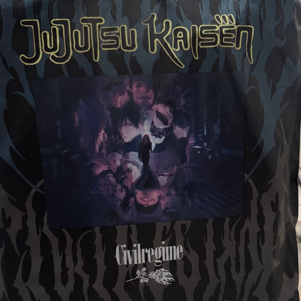 Civil Regime Jujutsu Kaisen Graphic Tee WRATH OF GOJO - Black anime